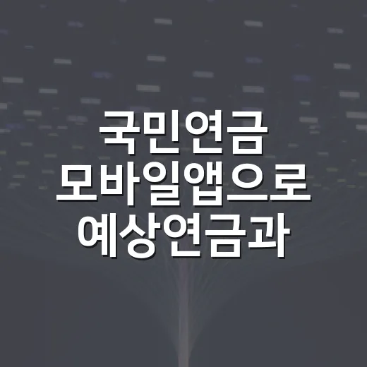 국민연금 모바일앱으로 예상연금과 가입내역 확인하는 방법 - 요약