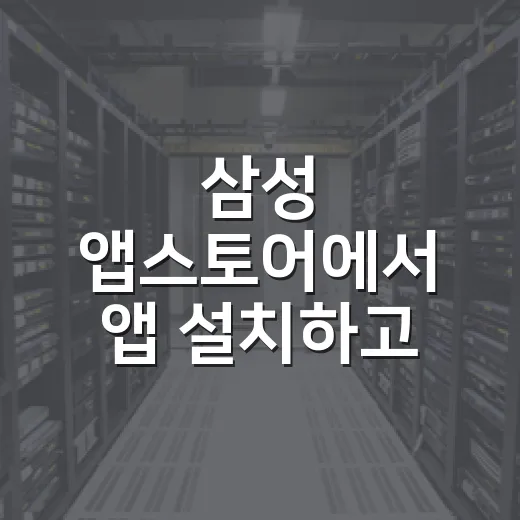 삼성 앱스토어에서 앱 설치하고 업데이트하는 방법 - 요약