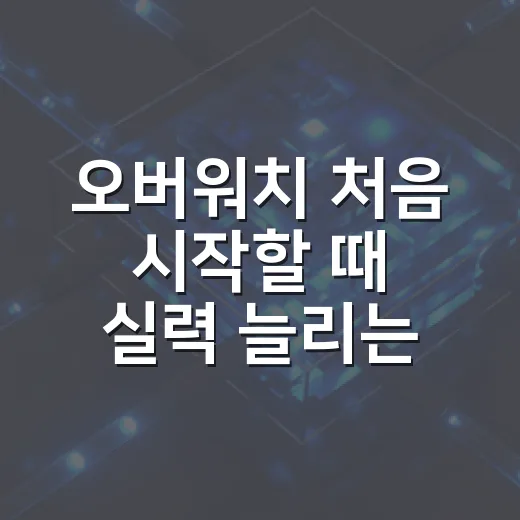오버워치 처음 시작할 때 실력 늘리는 방법 - 요약
