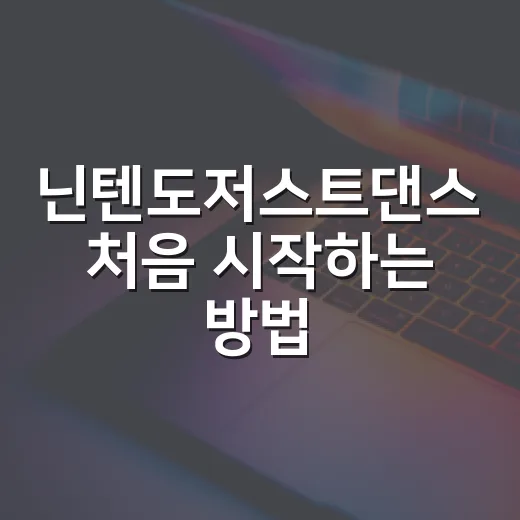 닌텐도저스트댄스 처음 시작하는 방법 - 요약