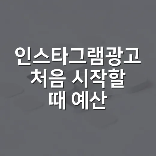 인스타그램광고 처음 시작할 때 예산 낭비 줄이는 방법 - 요약