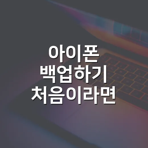 아이폰 백업하기 처음이라면 이렇게 시작하세요 - 요약