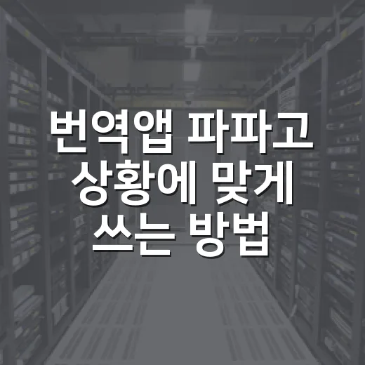 번역앱 파파고 상황에 맞게 쓰는 방법 - 요약