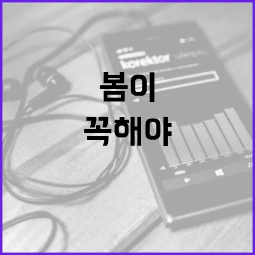 봄이 가기 전에 꼭 해야 할 일들 - 요약