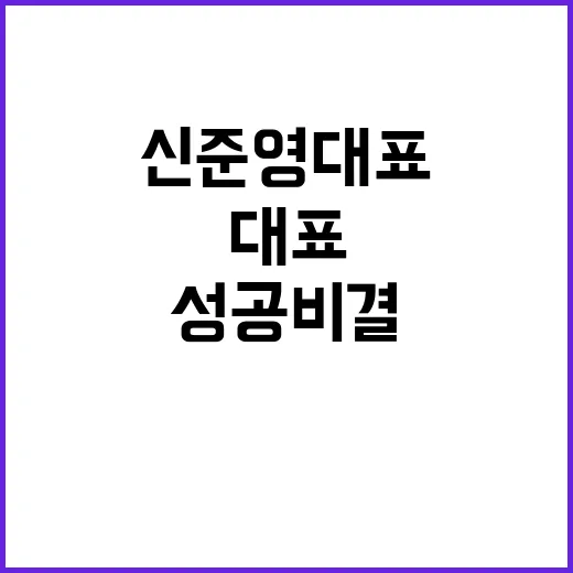 신준영 대표의 성공 비결과 리더십 스타일 - 요약