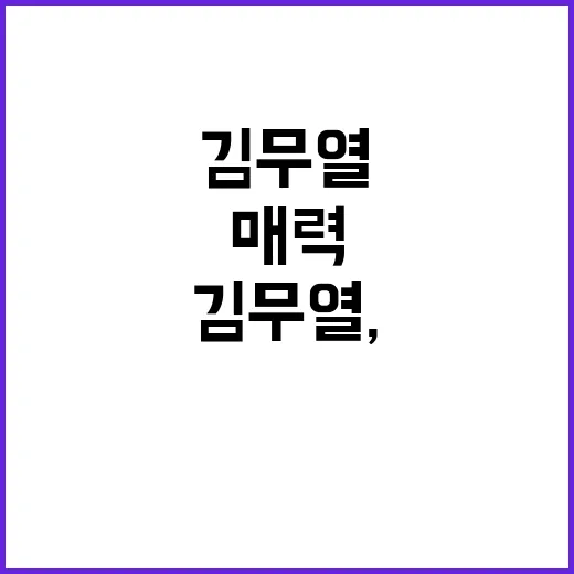 김무열, 그의 매력…
