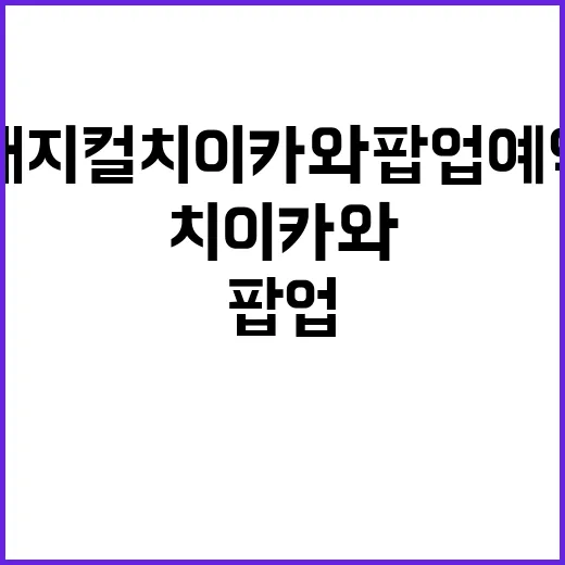 매지컬 치이카와 팝업 예약, 이렇게 하면 완벽해요! - 요약