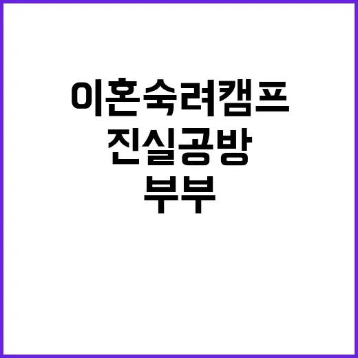 이혼숙려캠프 17년차 부부 진실공방을 보고 나니, 말보다 침묵이 더 세게 남았다 - 요약