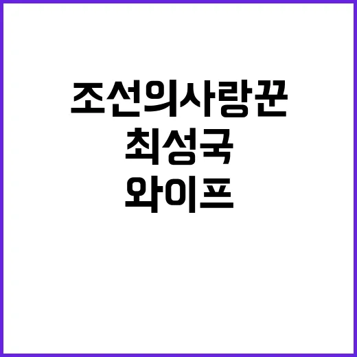 최성국 와이프 이야기를 따라가 봤더니, 조선의 사랑꾼이 더 현실적으로 보였다 - 요약