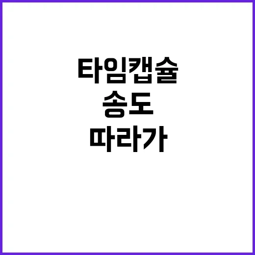 송도 타임캡슐을 따라가 봤더니, 기억보다 관계가 먼저 보였다 - 요약