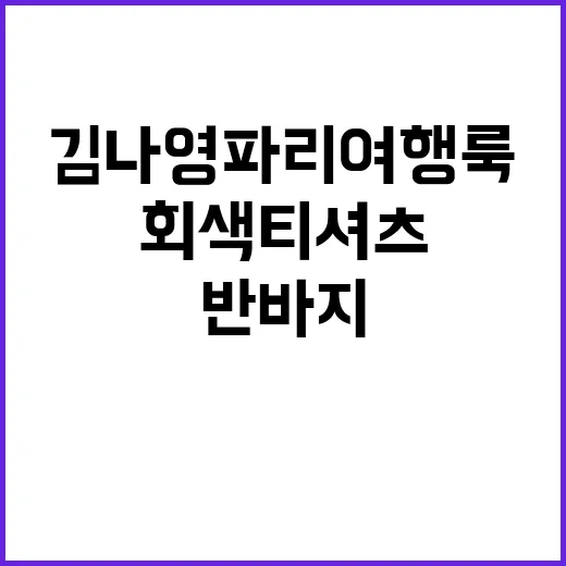 김나영 파리 여행룩 따라 입어봤더니, 회색 티셔츠와 반바지가 제일 어려운 이유 - 요약