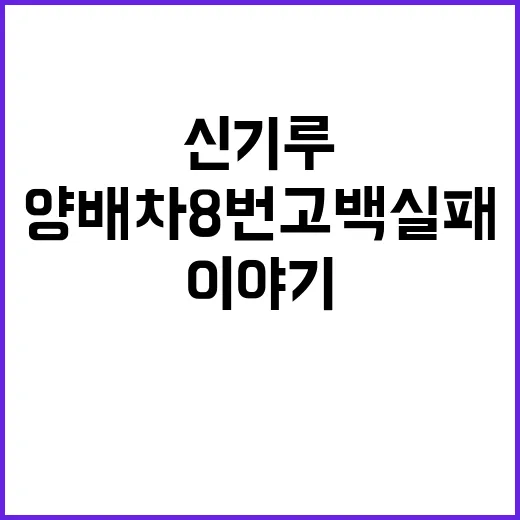신기루와 양배차 8번 고백 실패 이야기, 웃긴데 은근 짠했던 장면들 - 요약
