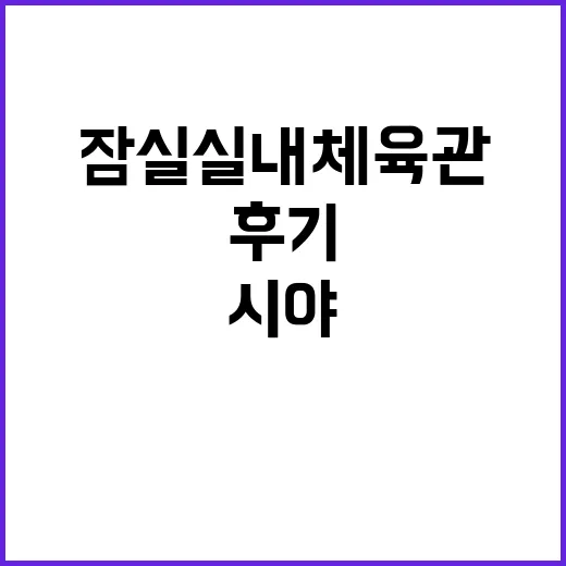 잠실실내체육관 시야 직접 앉아보니 자리값이 다르게 느껴진 후기 - 요약