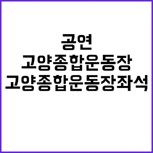 고양종합운동장 좌석 직접 골라보니, 같은 공연도 자리가 분위기를 바꾸더라 - 요약