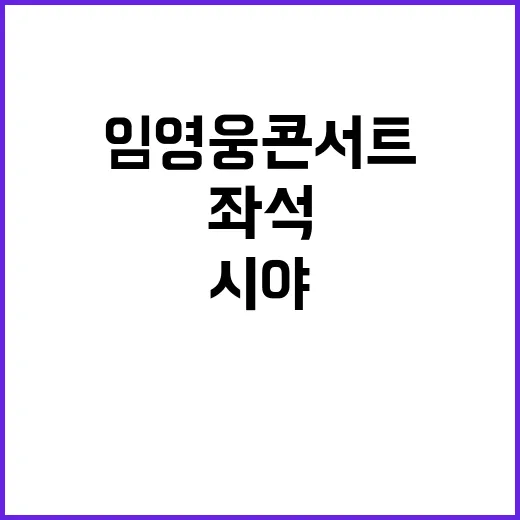 임영웅 콘서트 좌석, 직접 골라본 사람처럼 따져본 진짜 시야 이야기 - 요약