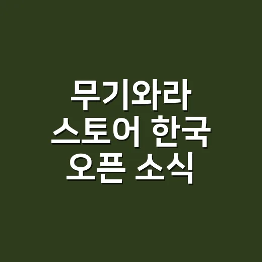 무기와라 스토어 한국 오픈 소식 보고 원피스 굿즈 동선까지 상상해봤더니 - 요약