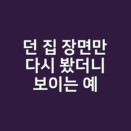 던 집 장면만 다시 봤더니 보이는 예능의 진짜 온도 - 요약