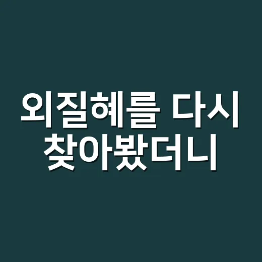 외질혜를 다시 찾아봤더니, 인터넷 방송의 명암이 같이 보였다 - 요약