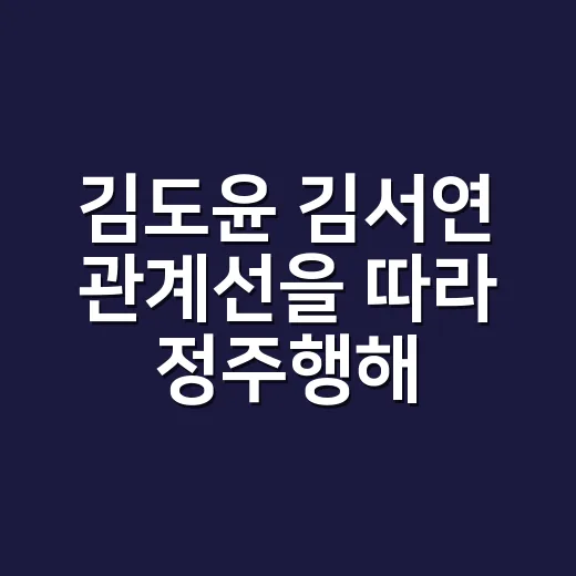 김도윤 김서연 관계선을 따라 정주행해봤더니 감정선이 더 잘 보였다 - 요약