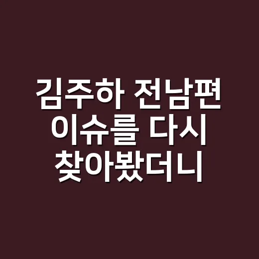 김주하 전남편 이슈를 다시 찾아봤더니, 드라마보다 더 조심스러웠던 이야기 - 요약