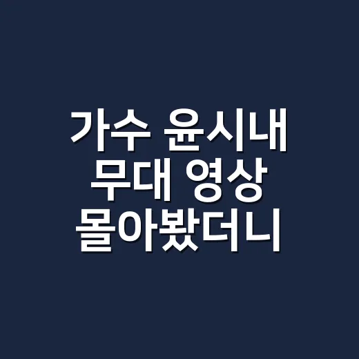 가수 윤시내 무대 영상 몰아봤더니, 왜 아직도 ‘전설’이라고 부르는지 알겠더라 - 요약