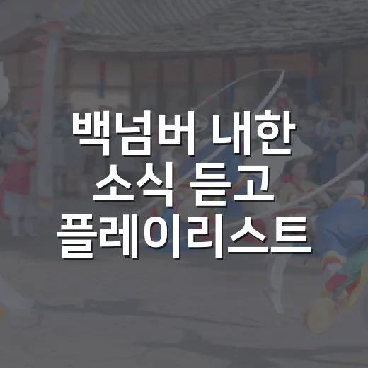 백넘버 내한 소식 듣고 플레이리스트 다시 돌려봤더니 - 요약