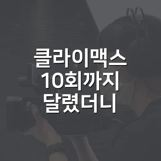 클라이맥스 10회까지 달렸더니, 끝까지 웃는 사람이 없는 권력극이었다 - 요약