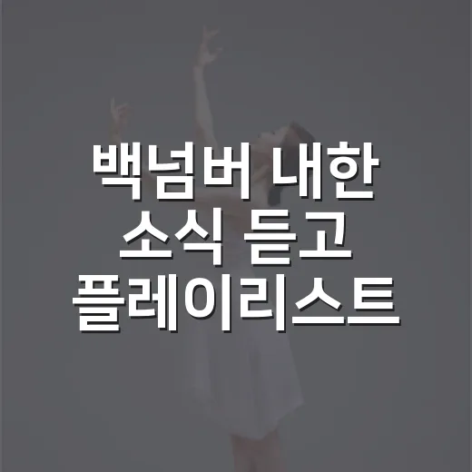 백넘버 내한 소식 듣고 플레이리스트 다시 돌려봤더니 - 요약