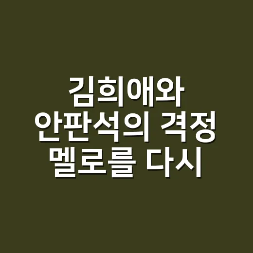 김희애와 안판석의 격정 멜로를 다시 봤더니, 조용히 더 뜨거웠다 - 요약
