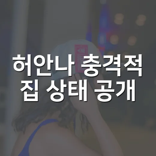 허안나 충격적 집 상태 공개, 동상이몽2 봤더니 웃기지만 남 얘기가 아니었다 - 요약