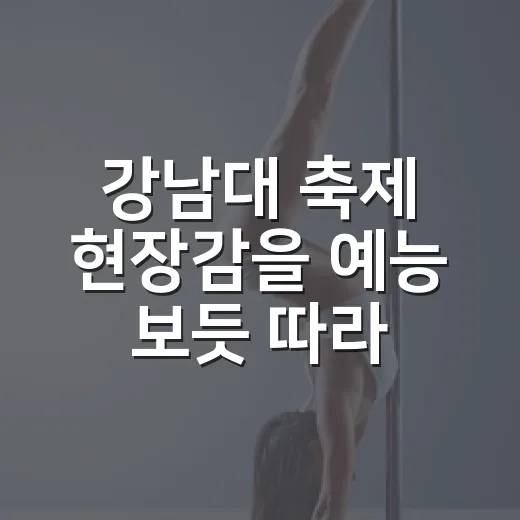 강남대 축제 현장감을 예능 보듯 따라가 봤더니 보이는 포인트 - 요약