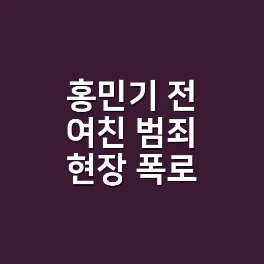 홍민기 전 여친 범죄 현장 폭로, 자극적인 장면보다 관계의 균열이 더 크게 보였던 후기 - 요약