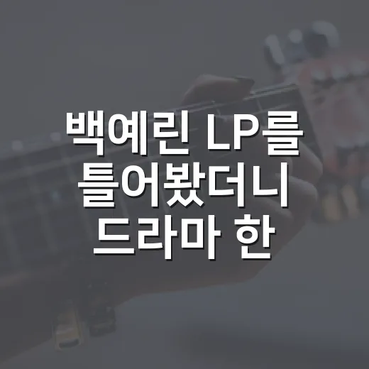 백예린 LP를 틀어봤더니 드라마 한 시즌을 밤새 본 기분이었다 - 요약