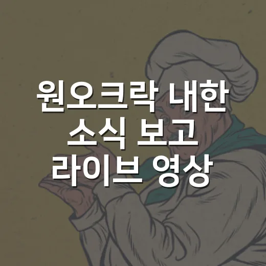 원오크락 내한 소식 보고 라이브 영상부터 다시 달려봤더니 - 요약