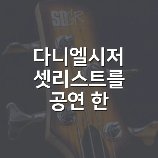 다니엘시저 셋리스트를 공연 한 편처럼 따라가봤더니 보이는 감정선 - 요약