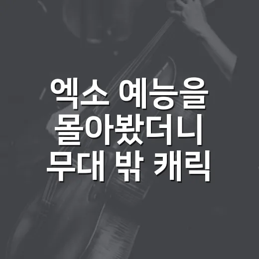 엑소 예능을 몰아봤더니 무대 밖 캐릭터가 더 선명해진 후기 - 요약