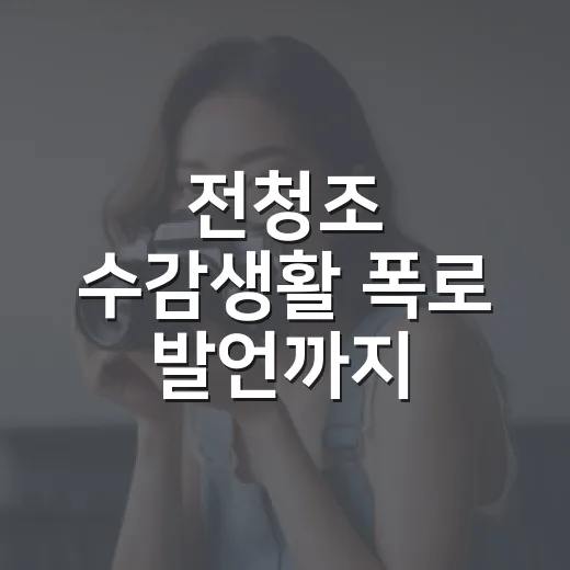 전청조 수감생활 폭로 발언까지 따라가 봤더니 남는 찝찝한 관전 포인트 - 요약