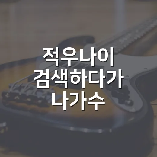 적우나이 검색하다가 나가수 무대까지 다시 보게 된 후기 - 요약