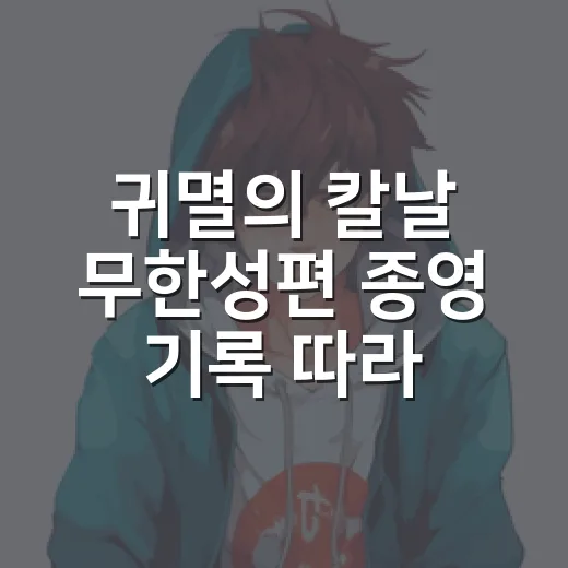 귀멸의 칼날 무한성편 종영 기록 따라가봤더니, 극장판 하나가 남긴 숫자가 꽤 무섭다 - 요약