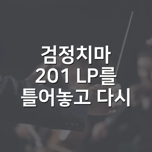 검정치마 201 LP를 틀어놓고 다시 들어봤더니, 방 안 공기가 조금 달라졌다 - 요약