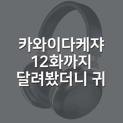 카와이다케쟈 12화까지 달려봤더니 귀여움보다 눈에 남은 것들 - 요약