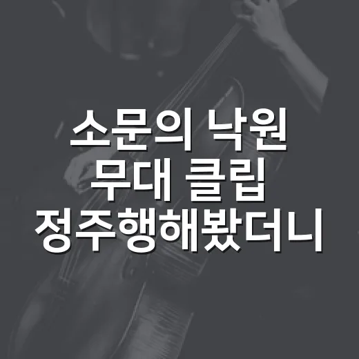 소문의 낙원 무대 클립 정주행해봤더니, 악뮤가 만든 드라마 같은 피난처 - 요약