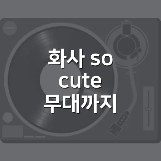 화사 so cute 무대까지 몰아봤더니, 귀여움이 이렇게 당당할 수도 있구나 - 요약