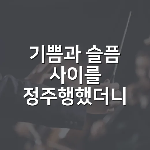 기쁨과 슬픔 사이를 정주행했더니 아름다운 마음이 오래 남았다 - 요약