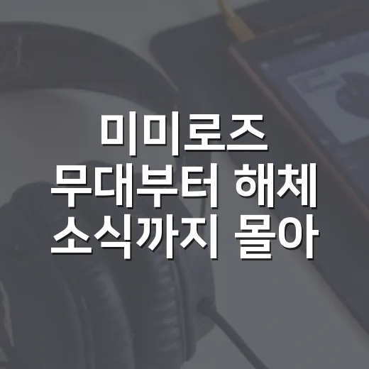 미미로즈 무대부터 해체 소식까지 몰아봤더니 남는 장면들 - 요약