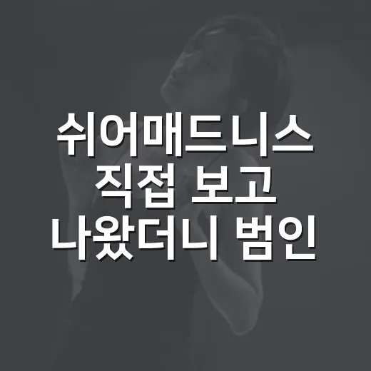 쉬어매드니스 직접 보고 나왔더니 범인보다 관객 반응이 더 궁금했다 - 요약