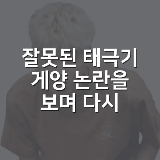 잘못된 태극기 게양 논란을 보며 다시 보게 된 화면 속 국기 장면들 - 요약