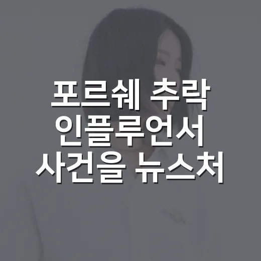 포르쉐 추락 인플루언서 사건을 뉴스처럼 정주행해봤더니 남는 장면들 - 요약
