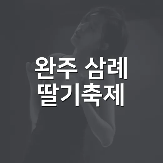 완주 삼례 딸기축제, 달콤한 봄 나들이 코스로 떠올린 진짜 이유 - 요약