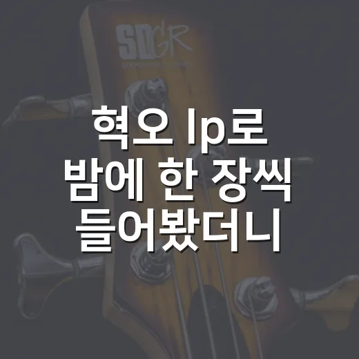 혁오 lp로 밤에 한 장씩 들어봤더니, 노래보다 공기가 먼저 남았다 - 요약